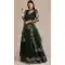Beautiful Green Color Net Embroidery & Daimond Work Traditional Party Wear Lehenga Choli - 451715541