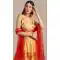 Beautiful Yellow Color Gotta Zari Work Floral Print Traditional Party Wear Lehenga Choli - 4517155146