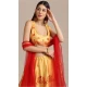 Beautiful Yellow Color Gotta Zari Work Floral Print Traditional Party Wear Lehenga Choli - 4517155146