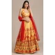 Beautiful Yellow Color Gotta Zari Work Floral Print Traditional Party Wear Lehenga Choli - 4517155146