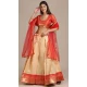 Cream Color Jacquard Gold Woven Work Traditional Party Wear Lehenga Choli - 451715547