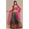 Beautiful Blue Color Jacquard Gold Woven Work Traditional Party Wear Lehenga Choli - 4517155152