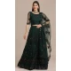 Beautiful Green Color Net Embroidery/Mirror Work Traditional Party Wear Lehenga Choli - 4517155154