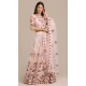 Light Pink Color Net Embroidery Work Traditional Party Wear Lehenga Choli - 4517155155