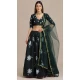 Pretty Black Color Crepe Floral Print Work Traditional Party Wear Lehenga Choli - 4517155156