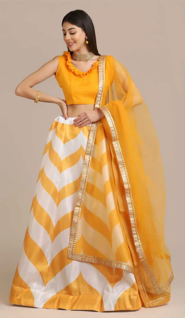 Multi Color Banglory Silk Printed Traditional Party Wear Lehenga Choli - 4517155157