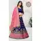 Blue Color Zari Woven Work Jacquard Traditional Wear Plus Size Lehenga Choli -4520155189