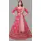 Baby Pink Color Embroidery Work Taffeta Silk Traditional Wear Plus Size Lehenga Choli -4520155191