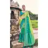 Pista Green Color Embroidery Work Dola Silk Wedding Wear Plus SIze Saree -4530155252