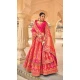 Rani Pink Color Embroidery Work Banarasi Silk Wedding Wear Lehenga Choli -4531155264