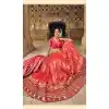 Pink Color Embroidery Work Banarasi Silk Wedding Wear Lehenga Choli -4531155267