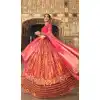 Pink Color Embroidery Work Banarasi Silk Wedding Wear Lehenga Choli -4531155267