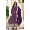 Purple Color Sequence Work Georgette Party Wear Anarkali Salwar Suit -4514155110