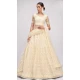 Off White Color Net Embroidery Wedding Wear Lehenga Choli -4534155305