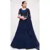 Navy Blue Color Net Embroidery Wedding Wear Lehenga Choli -4534155307