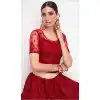 Red Color Net Embroidery Wedding Wear Lehenga Choli -4534155308