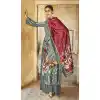 Grey Color Digital Printed Velvet Palazzo Style Festival Wear Salwar Kameez -4542155392