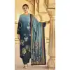 Blue Color Digital Printed Velvet Palazzo Style Festival Wear Salwar Kameez -4542155399