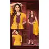 Black Rayon Gold Foil Printed Party Wear Kurti With Women Shrug-4545155413