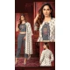 Grey Rayon Gold Foil Printed Party Wear Kurti With Women Shrug-4545155417