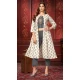 Grey Rayon Gold Foil Printed Party Wear Kurti With Women Shrug-4545155417