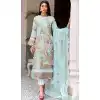Sky Blue Color Faux Georgette Embroidery Work Casual Wear Salwar Kameez -4538155360