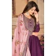 Wine Color Embroidery Work Jiyo Silk Slub Wedding Wear Anarkali Salwar Kameez -4561155505