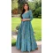 Digital Print Work Cotton Anarkali Style Kurti In Sky Blue Color -2465139380