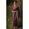 Navy Blue Color Digital Print Work Brasso Traditional Wear Saree -4577155647