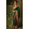 Bottle Green Color Digital Print Work Brasso Traditional Wear Saree -4577155649