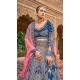 Blue Color Velvet Embroidery Work Bridal Wedding Wear Lehenga Choli -4578155650