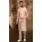 Banarasi Art Silk Work Peach Color Men's Kurta Pajama With Jacket -4606155923