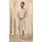 Banarasi Art Silk Work Grey Color Men's Kurta Pajama With Jacket -4606155925
