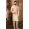 Weaving Work Jacquard Peach Cream Color Men's Function Wear Kurta Pajama With Jacket -4607155944