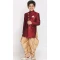 Dhupion Silk Maroon Color Self Work Traditional Wear Readymade Kids Dhoti Kurta - 4625156118