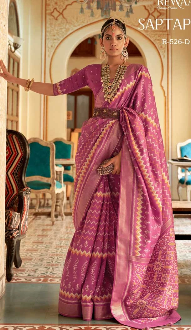 Pink Color Digital Print Work Smooth Patola Silk Casual Wear Women Saree -4630156212 Pink Color Digital Print Work Smooth Patola Silk Casual Wear Women Saree -4630156212