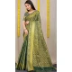 Dark Green Color Kanchipuram Silk Traditional Wear Saree With Jacquard Work -4591155760