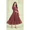 Classy Maroon Color Rayon Foil Print With Neck Hand Work Party Wear Kurti -4652156415