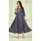 Ethnic Navy Blue Color Rayon Foil Print With Neck Hand Work Party Wear Kurti -4652156418