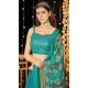 Party Wear Sky Color Viscose Georgette Sequence Work Lehenga Choli -4661156476