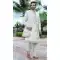 Cream Color Soft Art Silk Embroidery Work Wedding Wear Men's Sherwani -4668156540