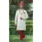 Soft Art Silk Cream Color Embroidery Work Wedding Wear Men's Sherwani -4668156542