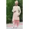 Soft Art Silk Embroidery Work Cream Color Wedding Wear Men's Sherwani -4668156559
