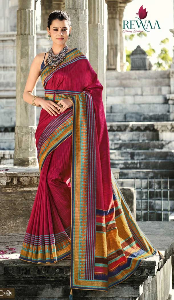 Maroon Color Dyeable Gadwal Silk Printed Traditional Party Wear Saree -4596155808