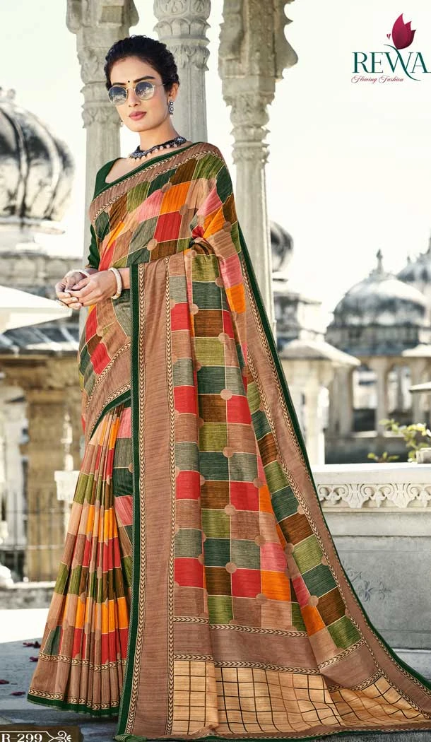 Beautiful Multi Color Dyeable Gadwal Silk Printed Designer Traditional Party Wear Saree -4596155814
