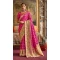 Rani Pink Color Embroidery Work Silk Bridal Wedding Wear Saree Blouse -4670156581