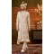 Cream Color Art Silk Weaving Work Wedding Wear Plus Size Men's Sherwani -4677156622