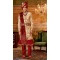 Wedding Wear Gold Color Jacquard Weaving Work Plus Size Men's Sherwani -4677156625