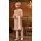 Light Onion Color Art Silk Weaving Work Wedding Wear Plus Size Men's Sherwani -4677156648