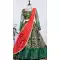 Green Color Soft Cotton Printed Work Party Function Wear Lehenga Choli -4705156868